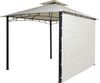 Pergola, bewegliche Seitenwand, Stahl creme-beige, 2,5 x 2,5 x 2,75 m Bild 3