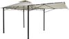 Pergola, bewegliche Seitenwand, Stahl creme-beige, 2,5 x 2,5 x 2,75 m Bild 2
