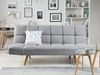 Schlafsofa 3-Sitzer Polsterbezug hellgrau INGARO Bild 2
