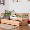 Einzelbett/Funktionsbett'Easy Premium Line' K1/h/s inkl. 2. Liegeplatz und 2 Abdeckblenden, 90x200 cm Buche Vollholz massiv Natur Bild 4