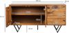 Sideboard Sheesham Massivholz 150x40x55cm 2 Türen 3 Schubladen 3D Steinoptik Bild 3