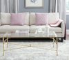 SAFAVIEH Glam Accent Table with Iron Legs, in Gold and Clear, 66 X 127 X 45.72 Bild 2