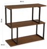 Versa Boston Standregal im industriellen Stil, Bücherregal, Maßnahmen (H x L x B) 75 x 30 x 80 cm, Holz und Metall, Farbe: Braun und Schwarz Bild 3