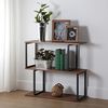 Versa Boston Standregal im industriellen Stil, Bücherregal, Maßnahmen (H x L x B) 75 x 30 x 80 cm, Holz und Metall, Farbe: Braun und Schwarz Bild 2