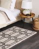 Teppich Baumwolle beige 80x150 cm geometrisches Muster Kurzflor TURHAL Bild 2
