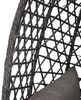 Spetebo Hängesessel Outdoor Hängestuhl mit Sitz-und Kopfkissen für Außen und Innen (Anzahl, 1-St, anthrazit), Polyrattan Hängesessel mit Gestell und Standfuß, 194 x 104 cm Bild 5