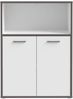 FORTE Keflavik Regal, Holzwerkstoff, Weiß/Grau/Braun, 84,5 x 115,1 x 41,5 cm Bild 3