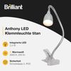 Brilliant Klemmleuchte Anthony 38 cm, 2,2 W, warmweiß, mit Flexgelenk Bild 3