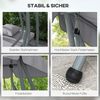 Outsunny Hollywoodschaukel Gartenschaukel mit Sonnendach, Liegefunktion, 2-Sitzer, Bettfunktion, Schaukelbank, 1 tlg, Bettschaukel, für Garten, Hellgrau Bild 5