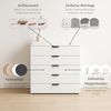 rauch Aditio Box, Kommode, 5 Schubladen, mit Softclose-Funktion, Farbe Weiß, BxHxT 80x100x43cm Bild 4