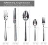 Justinus Besteck-Set 60tlg Style Art Komplett-Besteck-Set 12 Personen Messer Gabel Löffel, Edelstahl, Edelstahl Bild 5