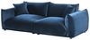 Sofa 3-Sitzer LUVOS Samtstoff Dunkelblau Bild 4