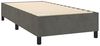 vidaXL Boxspringbett mit Matratze Dunkelgrau 80x200 cm Samt, Härtegrad: H2 [3143050] Bild 4