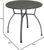 greemotion Gartentisch rund wetterfest, stabiler Stahltisch mit kunststoffummantelter Oberfläche, höhenverstellbar, Bistro Tisch Outdoor, Balkontisch, Esstisch Garten, ? 80x74 cm, eisengrau Bild 3