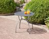 greemotion Gartentisch rund wetterfest, stabiler Stahltisch mit kunststoffummantelter Oberfläche, höhenverstellbar, Bistro Tisch Outdoor, Balkontisch, Esstisch Garten, ? 80x74 cm, eisengrau Bild 2