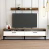 Dmora Wandregal Edasich 180 x 35 x 47 cm Braun 4 Böden 2 Türen Bild 5