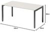 BISLEY Cito Schreibtisch, 650-850 mm höheneinstellbares U-Gestell, Metall, Gw334 Dekor Grauweiß, Gestell Anthrazitgrau, 80 x 160 x 85 cm Bild 2