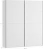 FORTE Schwebetürenschrank Fittio, Made in Europe, 2 Schiebetüren, modernes Design Höhe 2,35 mtr, stehende Montage Bild 2