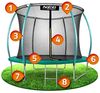 Gartentrampolin Neo-Sport Gartentrampolin mit Innennetz 8FT 252cm Bild 4