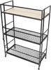 Dekoleidenschaft Standregal "Simply Modern" aus Metall, schwarz & MDF, klappbar, Regal mit 3 Böden, Badregal, Küchenregal, Klappregal, Wohnzimmerregal, Metallregal Bild 4