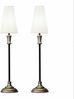 Mirabeau Tischleuchte Tischlampe 2er Set Obsonville silber/schwarz/creme Bild 2