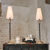 Mirabeau Tischleuchte Tischlampe 2er Set Obsonville silber/schwarz/creme Bild 3