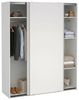 Dmora - 2-türiger MehrzweckschrankMargot, Multifunktionale Möbel, Schuhschrank, Besenschrank, 179x65 h220 cm, Weiß Bild 3
