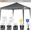 INSTENT® 'Basic' Pavillon, wasserdicht und UV Schutz 50+, Polyester anthrazit, 3 x 3 m Bild 3