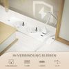 HOMCOM Kommode mit europäischer Steckdosenleiste, Stahlrahmen (Schubladenschrank, 1 St, Aufbewahrungsschrank mit 8 Schubladen aus Stoff), für Flur, Schlafzimmer, Wohnzimmer und Büro, Cremeweiß Bild 4
