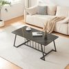Couchtisch Nospoo 120x60x46 cm Marmoroptik, schwarz [en. casa] Bild 3