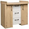 Wickelkommode >Micha< in asteiche Dekor / artisan weiß - 97x92x48 (BxHxT) Bild 1