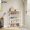 WOLTU Schuhregal mit 4 Ebenen, Schuhständer Metall, Schuhaufbewahrung platzsparend, Schuhorganizer für 12 Paar, Flur Wohnzimmer, 63 x 83 x 30 cm, weiß Bild 2