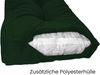 TexDeko® Garden Gartenbankauflage mit Rückenlehne wasserabweisend UV - beständig Bankauflage In- & Outdoor Sitzkissen und Rückenkissen Hollywoodschaukel Sitzpolster (140 x 50 x 50 cm Dunkelgrün) Bild 5