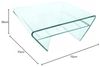riess-ambiente Couchtisch FANTOME 70cm transparent, Wohnzimmer · Trapez · Glas · mit Ablagefach Bild 3