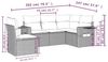 vidaXL 5-tlg. Garten-Sofagarnitur mit Kissen Hellgrau Poly Rattan 3252509 Bild 3
