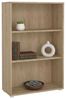 Dmora - Bücherregal Camille, Büroregal, Mobiler Buchhalter, Bücherbrett, 80x34 h124 cm, Eiche Bild 3