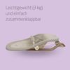 Maxi-Cosi Dove, Babywippe, 0–3 Jahre, 0–15 kg, Leichtgewicht Babywippe, Zusammenklappbar, Tragbar, Natürliches Wippen, 3 Liegepositionen, Eco Care 100% Recycelte Stoffe, Elegance Beige Bild 4
