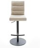 Barstuhl Pela-Flex Webstoff Soft Beige Drehfuß höhenverstellbar Metall Schwarz Bild 3