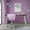 ML-DESIGN Bürostuhl 360° Drehstuhl aus Samt, Polsterstuhl mit Rückenlehne höhenverstellbar (1 St), Büro-Schreibtischstuhl Lila, Muschel-Sessel gepolstert Metallgestell Bild 2