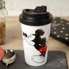 Geda Labels GmbH Coffee-to-go-Becher Mickey Kiss Sketch, 1-tlg, PP, Weiß, 400 ml, doppelwandig, auslaufsicher Bild 4