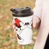 Geda Labels GmbH Coffee-to-go-Becher Mickey Kiss Sketch, 1-tlg, PP, Weiß, 400 ml, doppelwandig, auslaufsicher Bild 2