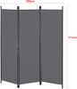 Raumteiler Huesca 3-teilig 150x171 cm Dunkelgrau en. casa Bild 2