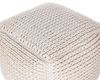 Pouf DAMAN Helles Beige Baumwolle 50 cm 50 cm Bild 4