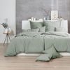 Hahn Renforce Bettwäsche 200x200 stonewashed olive khaki grün uni 123061-518 Bild 3