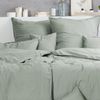 Hahn Renforce Bettwäsche 200x200 stonewashed olive khaki grün uni 123061-518 Bild 4