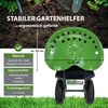 Gartenscooter mit Ablage Stahl 150 kg Sitzhöhe 44-52 cm Sitz 360° drehbar Lufträder in Schwarz-grün Bild 2