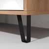 Lowboard Wohnzimmer modern TORINO-19 in Artisan Eiche Nb. mit weiß matt und Metallfüßen, B/H/T: ca. 183/56/40 cm Bild 5