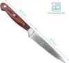 Navaris Messer-Set Messer Set 6-teilig mit Holzgriff - Wellenschliff Steakbesteck (6-tlg) Bild 4