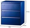 Bisley LIGHT Hängeregistraturschrank, doppelbahnig, DIN A4, 3 HR-Schubladen, Farbe oxfordblau Bild 3