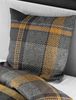 JACK Bettwäsche 135x200cm Strickmuster Gold Anthrazit, Biber, 2 teilig, In zeitlosem Design, Schottenlook Bild 3